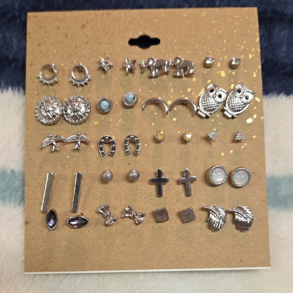 Kohl's Silver Earrings Collection with Crystal Accents